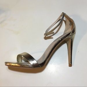 Steve Madden Gold Foil “Naked” Sandals